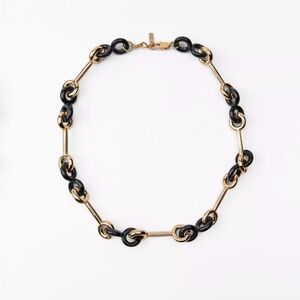 Zara Black and Gold Link Necklace